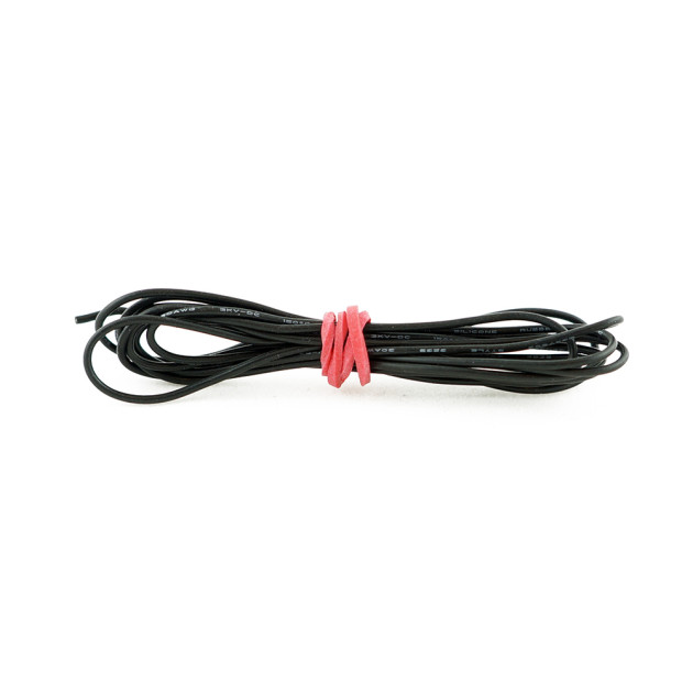 30AWG Silicone cable 1m black