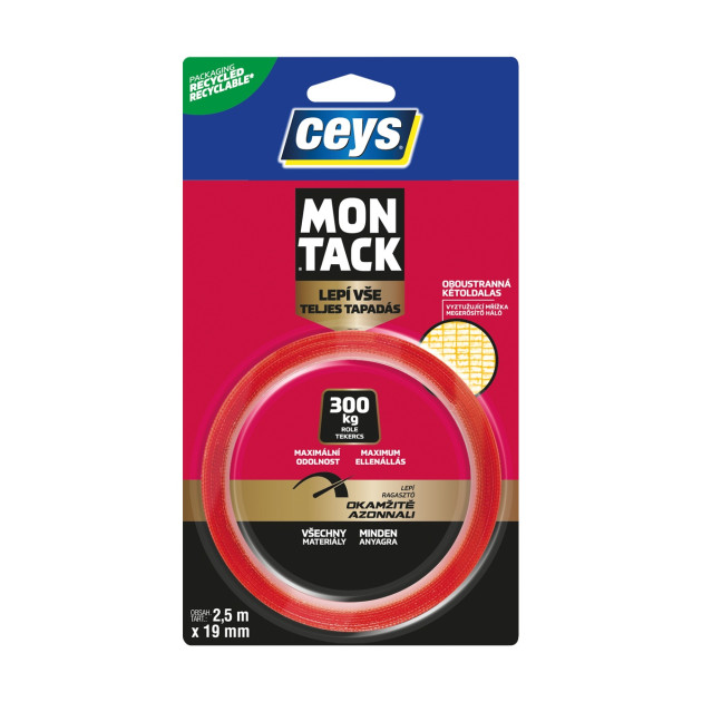 Ceys Montack-Klebeband 2,5 m x 19 mm