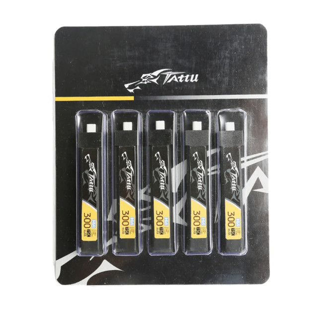 Tattu 300mAh 1S 75C HV BT2.0 (5 Stück)